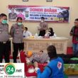 Personel Polres TanjungBalai Bersama Personel Sat Brimob3B Laksanakan Donor Darah