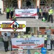Menyambut Hari Bhayangkara ke-74 ,Satlantas Polres Rohul ( Riau ) Adakan Giat  Bakti Sosial