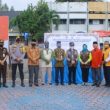 Dumai Bersama Jajaran TNI Polri KPU Dan Bawaslu Kota Dumai Laksanakan Pencanangan Gerakan Penggunaan Masker