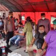 Polres Rohul bersama Pemkab  dan TNI ,”  Gelar Vaksinasi Covid -19 Di Kota Pasir Pengaraian,” Jelang HUT Bhayangkara ke-75