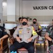 Pemkab Rohul  Capai Target 70,09 Persen Vaksinasi COVID -19, Kapolres Rohul  Ikuti Vidcon Dengan Kapolri