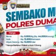 Polres Dumai mendirikan stand ” Sembako Murah Wak Bhabin “