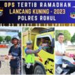 Kapolsek Tambusai Utara Bersama Personil ,” Pimpin Pembagian Takjil Kepada Masyarakat