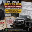 BPK Temukan BMD Setda Toba Rp4,1 Miliar Dipinjam Pakai  , Tanpa Persetujuan Bupati